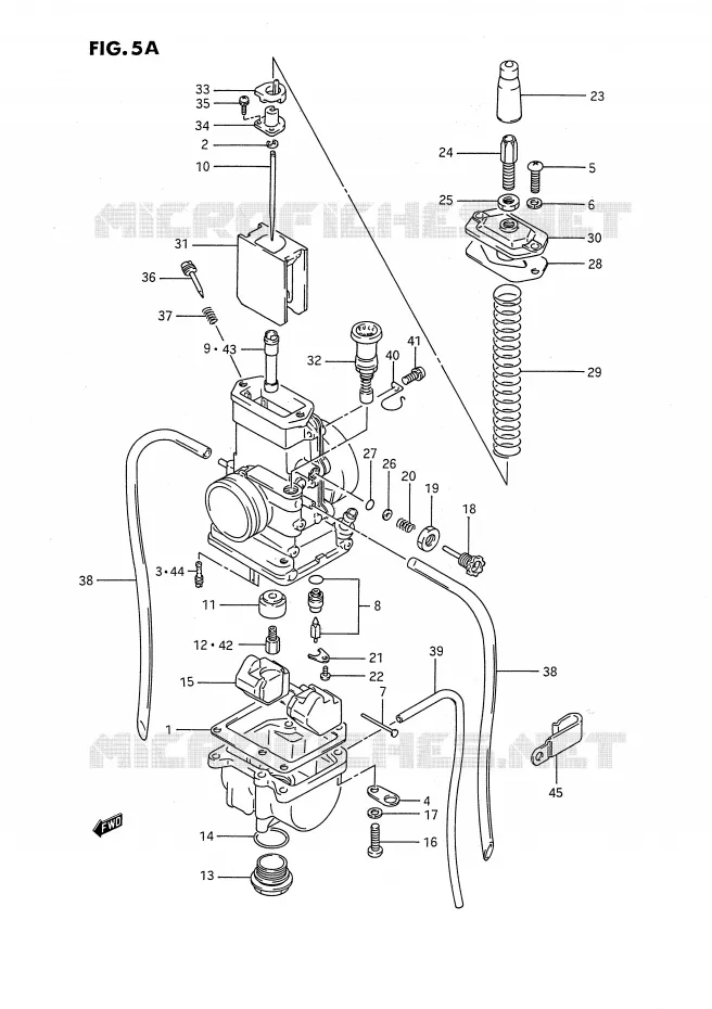 CARBURATOR (MODELE K/L/M/N/P/R/S) Suzuki MOTO 80 RM 1995  RM80S(E24)
