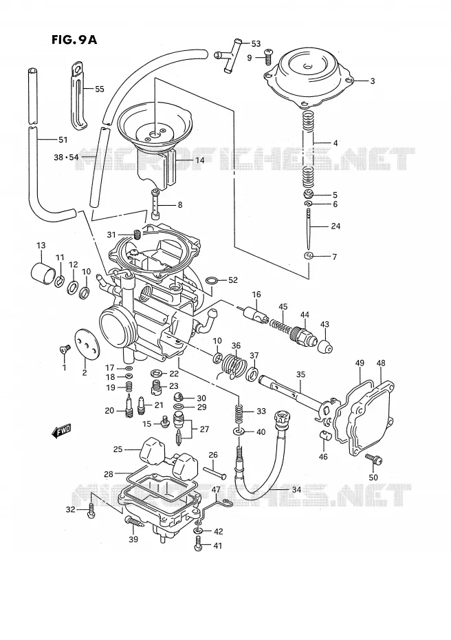 CARBURATOR (MODELE L/M/N/P/R/S) Suzuki QUAD 250 QUADRUNNER 1989  LT-4WDK(E3)