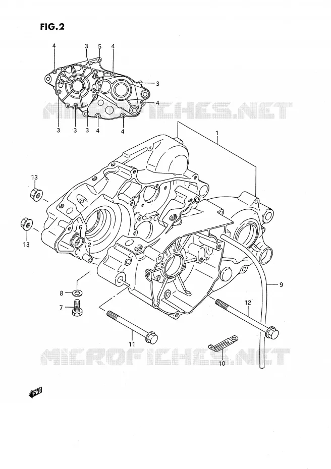 CASING (MODELE G/H) Suzuki MOTO 80 RM 1987  RM80H(E24)