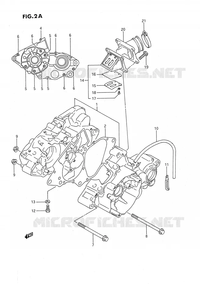 CASING (MODELE K) Suzuki MOTO 80 RM 1989  RM80K(E24)