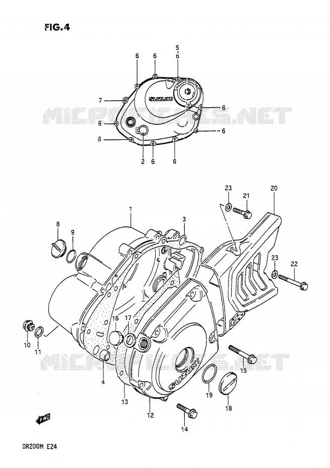 CASING Suzuki MOTO 200 DR 1989  DR200K(E24)