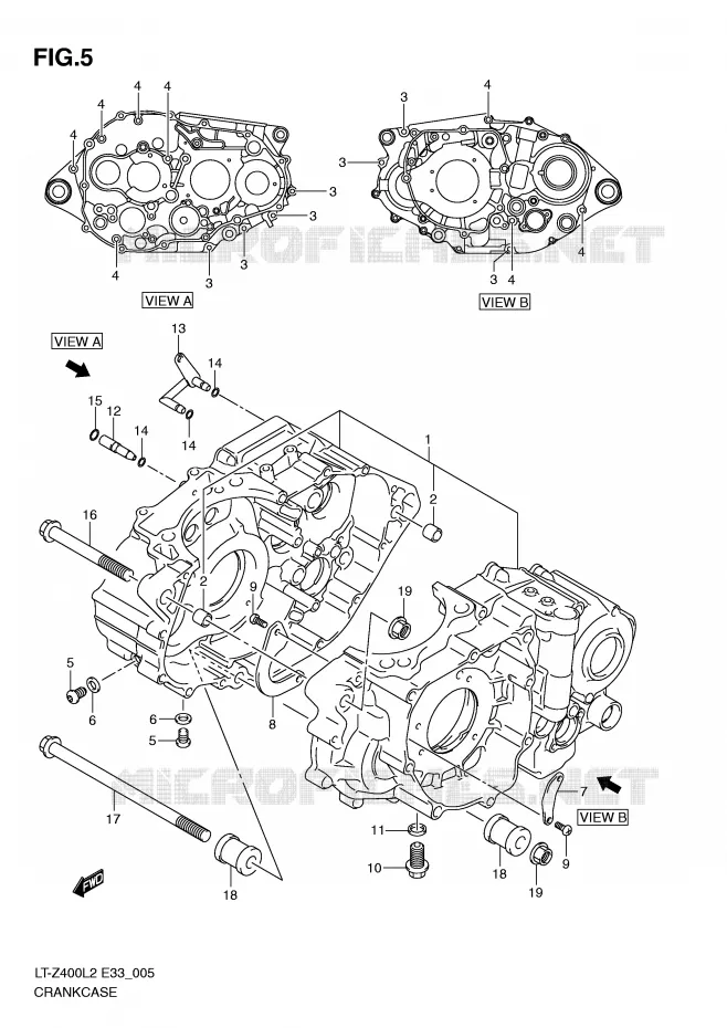 CASING Suzuki QUAD 400 QUADSPORT 2012  LT-Z400L2(E33)
