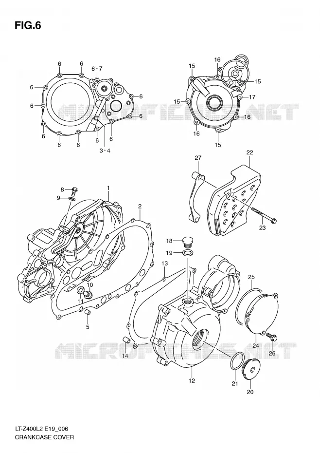 CASING Suzuki QUAD 400 QUADSPORT 2012  LT-Z400ZL2(E19)