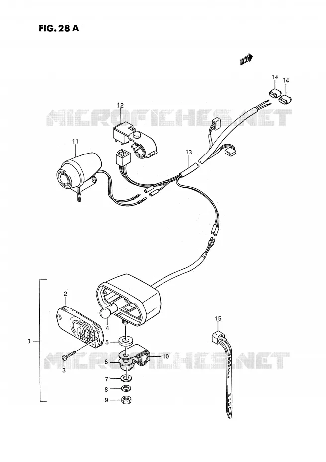 EEN BACK-UP LAMP (OPTIONNEL) Suzuki QUAD 250 QUADRUNNER 1994  LT-4WDR(E3)