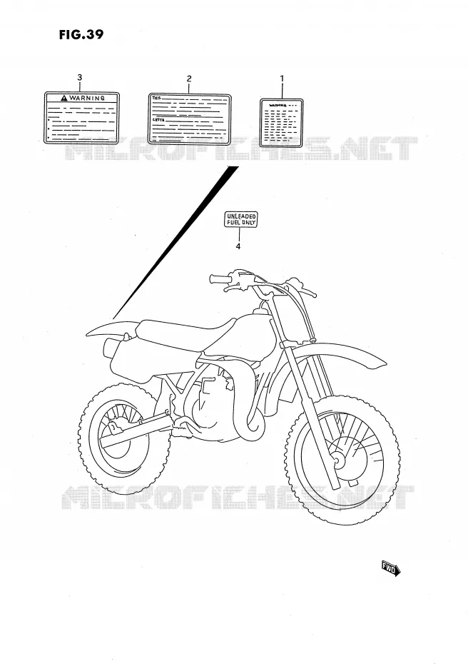 ETIKET Suzuki MOTO 80 RM 1987  RM80H(E24)