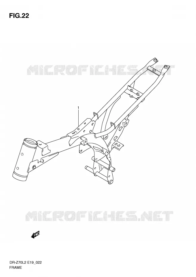 FRAME Suzuki MOTO 70 DR-Z 2012  DR-Z70L2(E19)