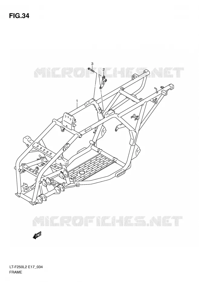 FRAME Suzuki QUAD 250 OZARK 2012  LT-F250L2(E17)