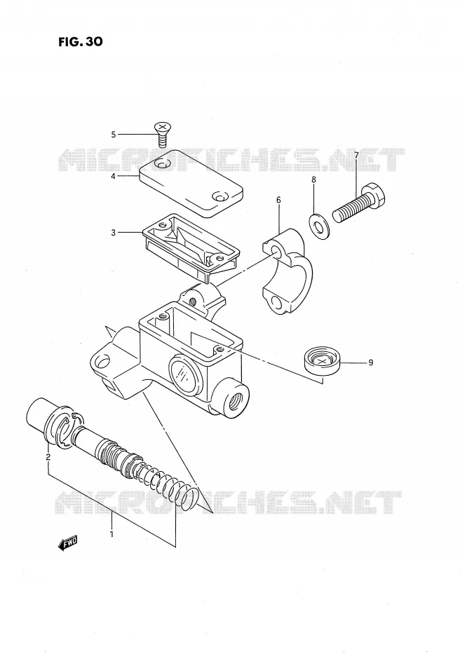 FRONT HOOFDREMCILINDER (MODELE G/H) Suzuki MOTO 80 RM 1992  RM80N(E24)