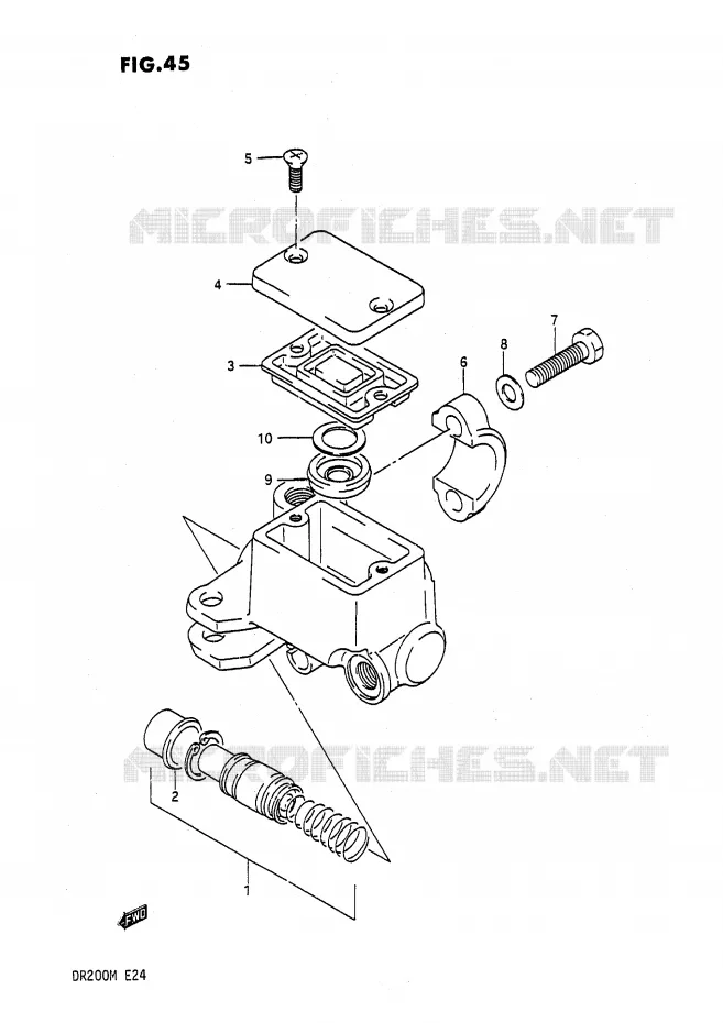FRONT HOOFDREMCILINDER Suzuki MOTO 200 DR 1988  DR200J(E24)