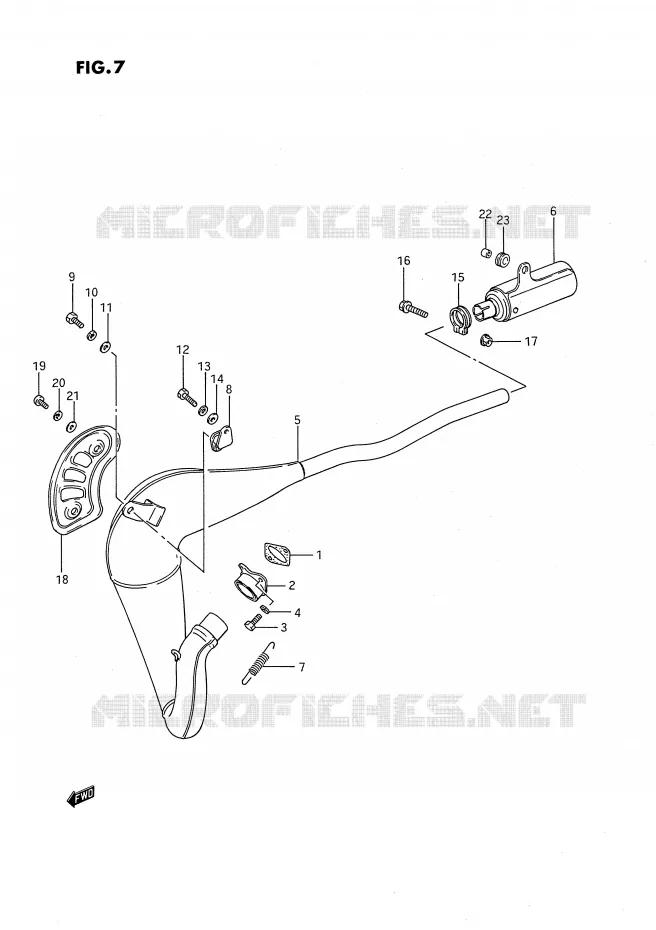 GELUIDDEMPER (MODELE G/H) Suzuki MOTO 80 RM 1990  RM80L(E24)