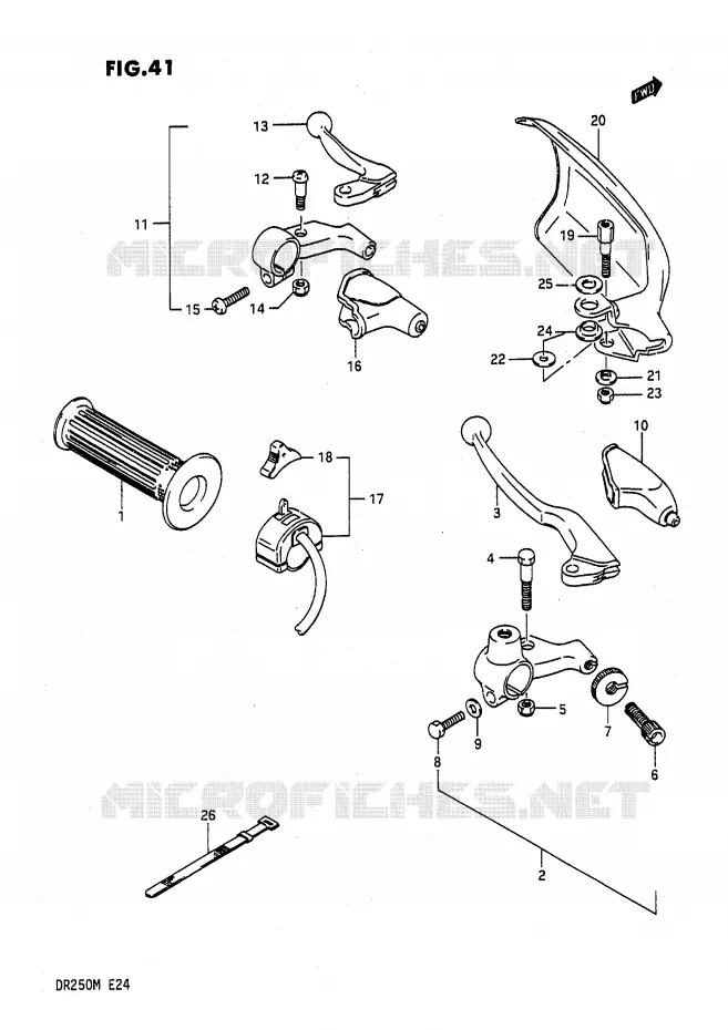 HEADLIGHT SWITCH (E1,E2) Suzuki MOTO 200 DR 1988  DR200J(E24)