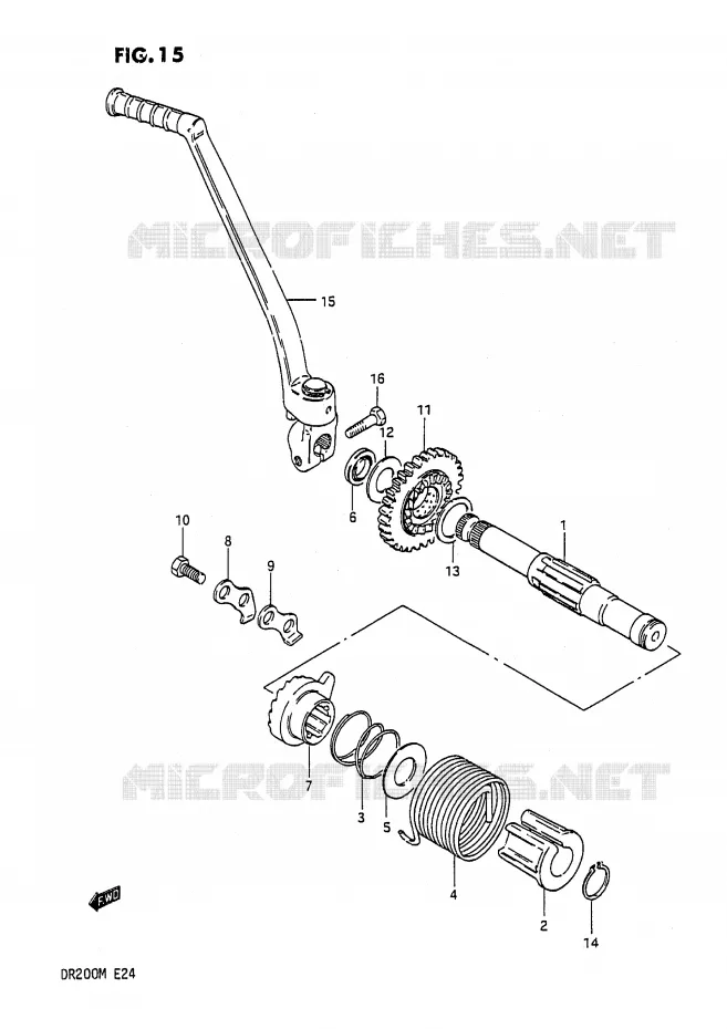 KICKSTARTER Suzuki MOTO 200 DR 1991  DR200M(E24)