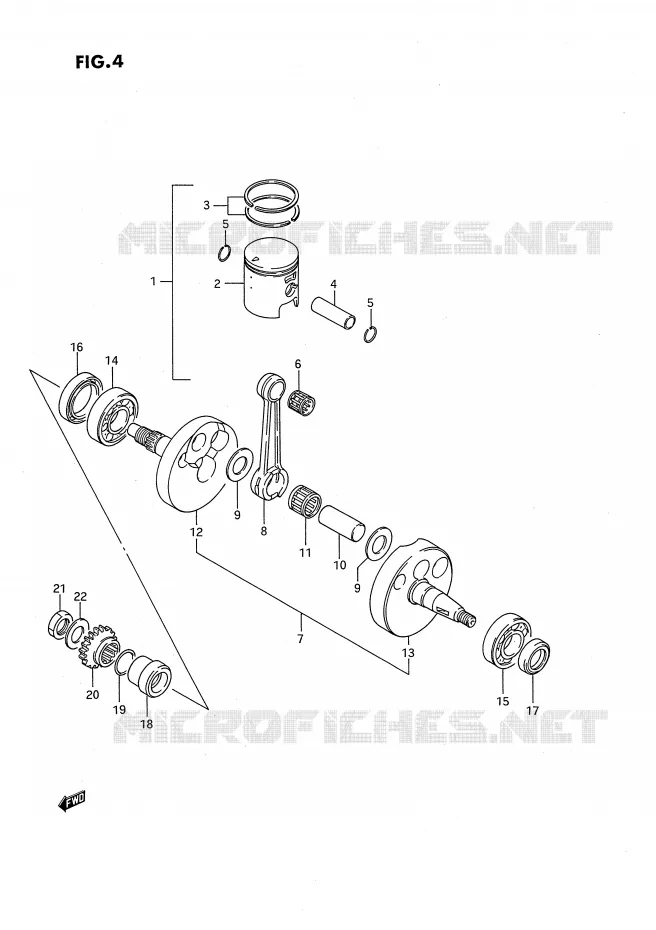 KRUKAS (MODELE G/H) Suzuki MOTO 80 RM 1987  RM80H(E24)