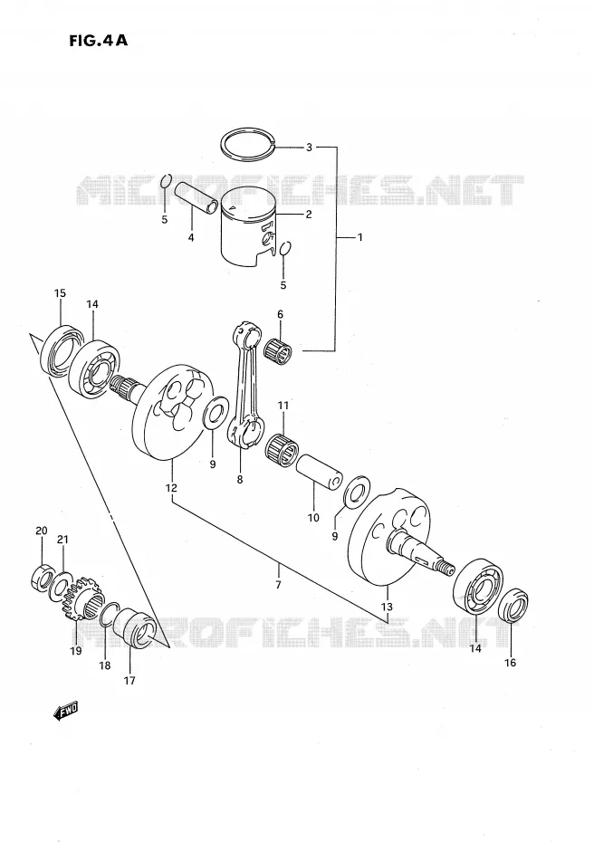 KRUKAS (MODELE K) Suzuki MOTO 80 RM 1987  RM80H(E24)