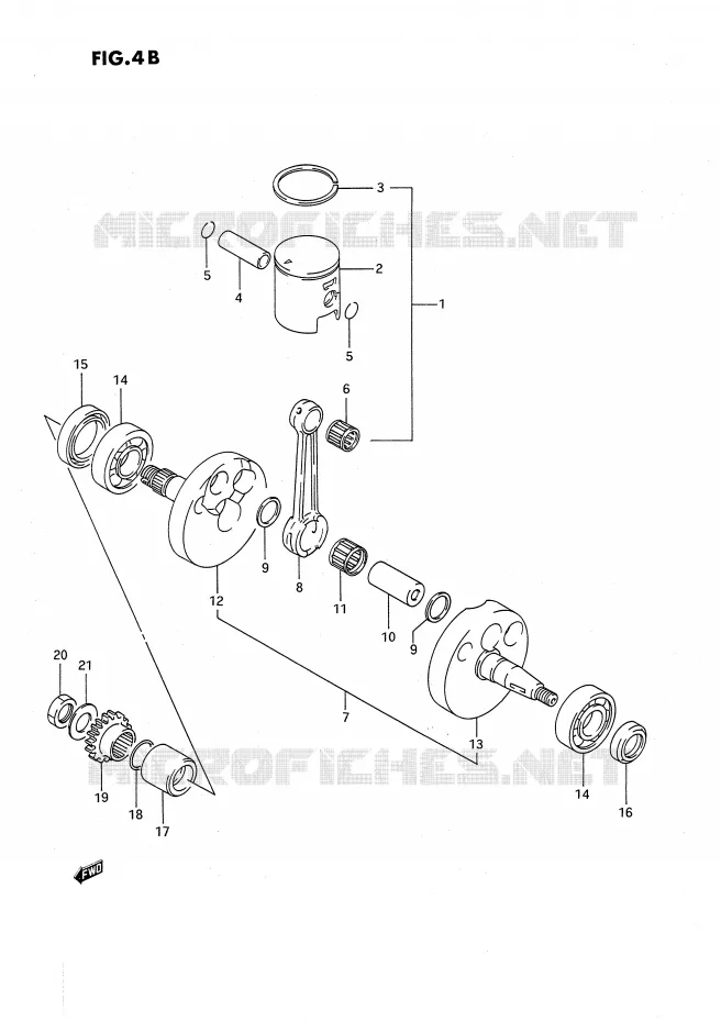 KRUKAS (MODELE L) Suzuki MOTO 80 RM 1987  RM80H(E24)
