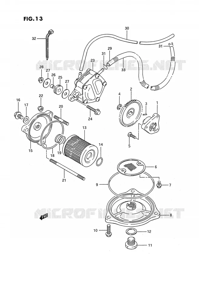 OLIEPOMP - FUEL PUMP Suzuki QUAD 250 QUADRUNNER 1995  LT-4WDS(E3)