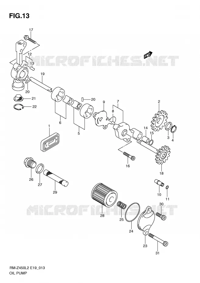 OLIEPOMP Suzuki MOTO 450 RM-Z 2012  RM-Z450L2(E19)