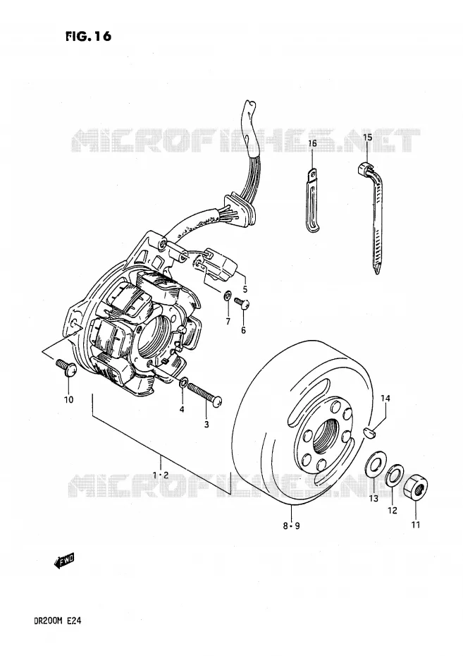 ONTSTEKING Suzuki MOTO 200 DR 1991  DR200M(E24)