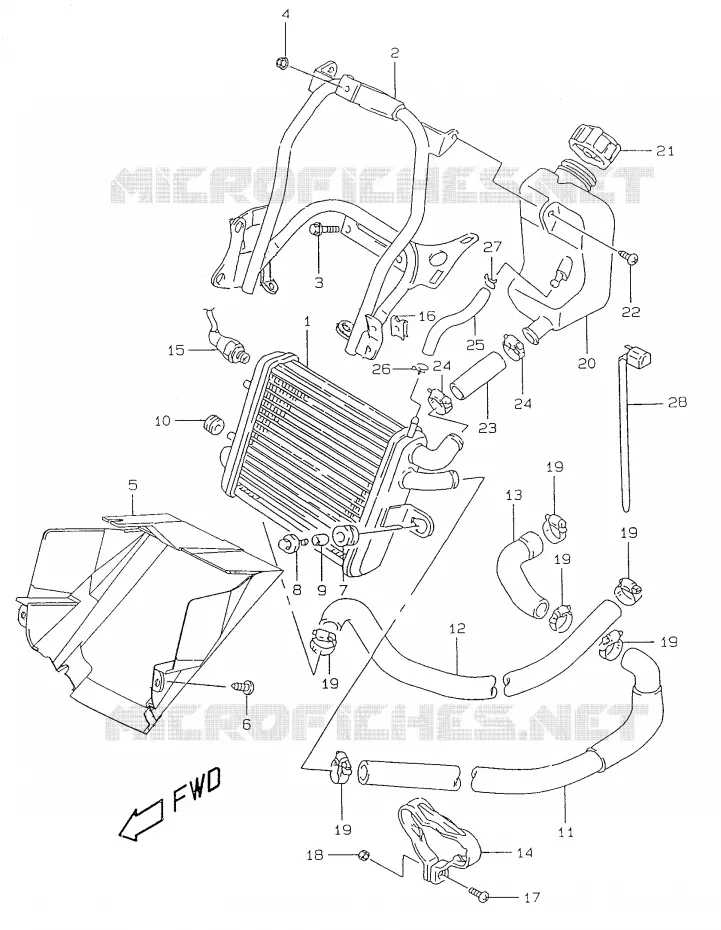 RADIATOR Suzuki SCOOTER 50 ZILLION 2000  UX50WY