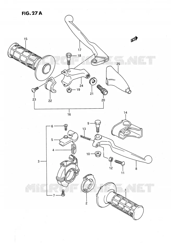 SCHAKELAARS (MODELE K/L/M/N/P/R/S) Suzuki MOTO 80 RM 1987  RM80H(E24)