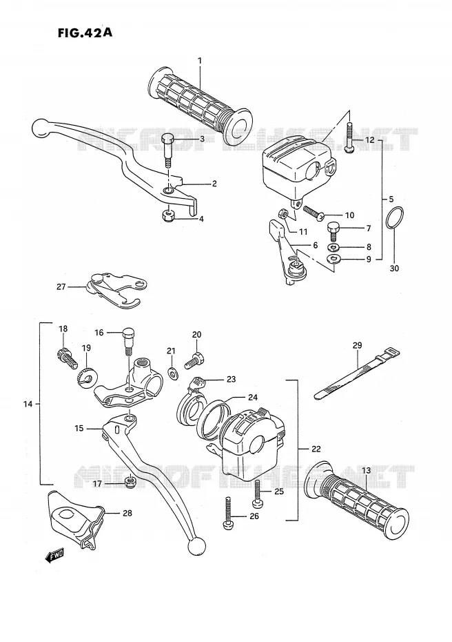 SCHAKELAARS (MODELE M/N/P/R/S) Suzuki QUAD 250 QUADRUNNER 1989  LT-4WDK(E3)