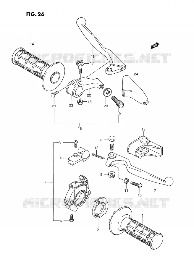 SCHAKELAARS (MODELE P/R) Suzuki MOTO 250 RM-250 1995  RM250S(E3)