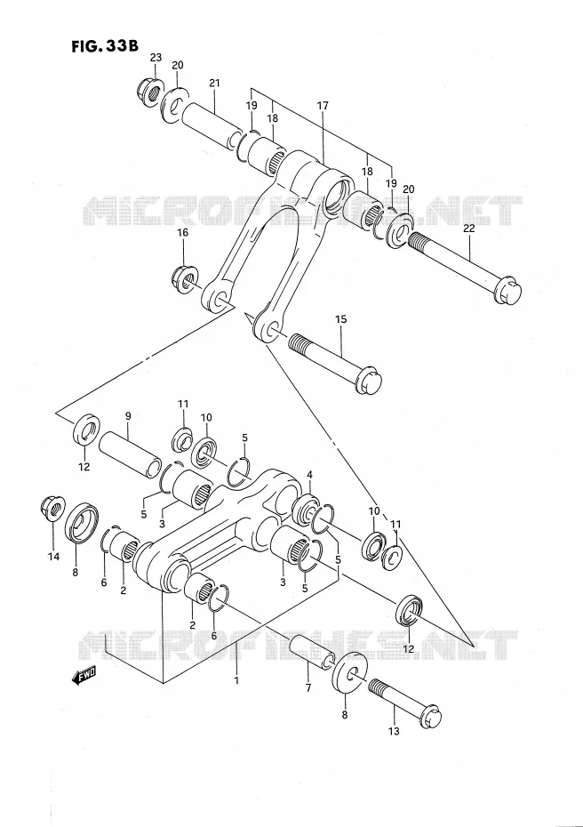 SCHOKBREKER AANEENSCHAKELING (MODELE L/M/N/P/R/S) Suzuki MOTO 80 RM 1988  RM80J(E24)