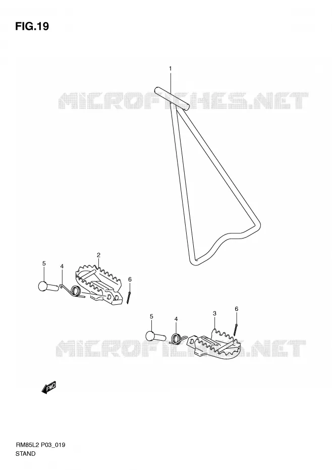STAND (RM85L2 P03) Suzuki MOTO 85 RM 2012  RM85L2(P03)