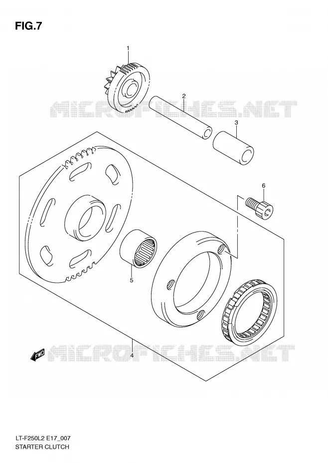 STARTMOTOR CLUTCH Suzuki QUAD 250 OZARK 2012  LT-F250L2(E17)