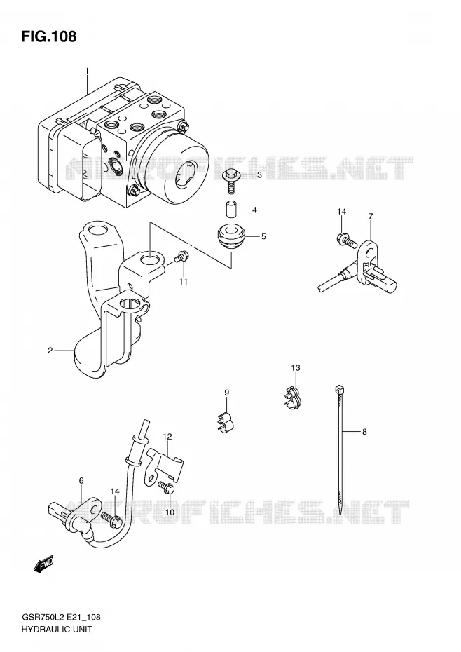 ABS (GSR750AL2 E21) Suzuki MOTO 750 GSR 2012  GSR750AL2(E21)