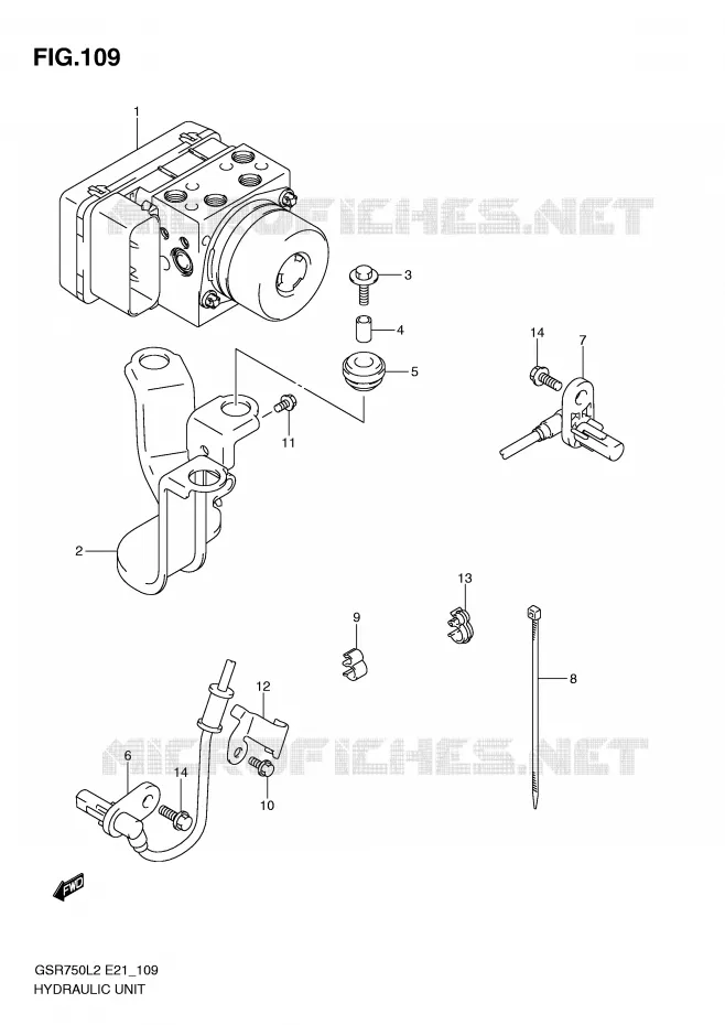 ABS (GSR750AL2 E24) Suzuki MOTO 750 GSR 2012  GSR750AL2(E21)