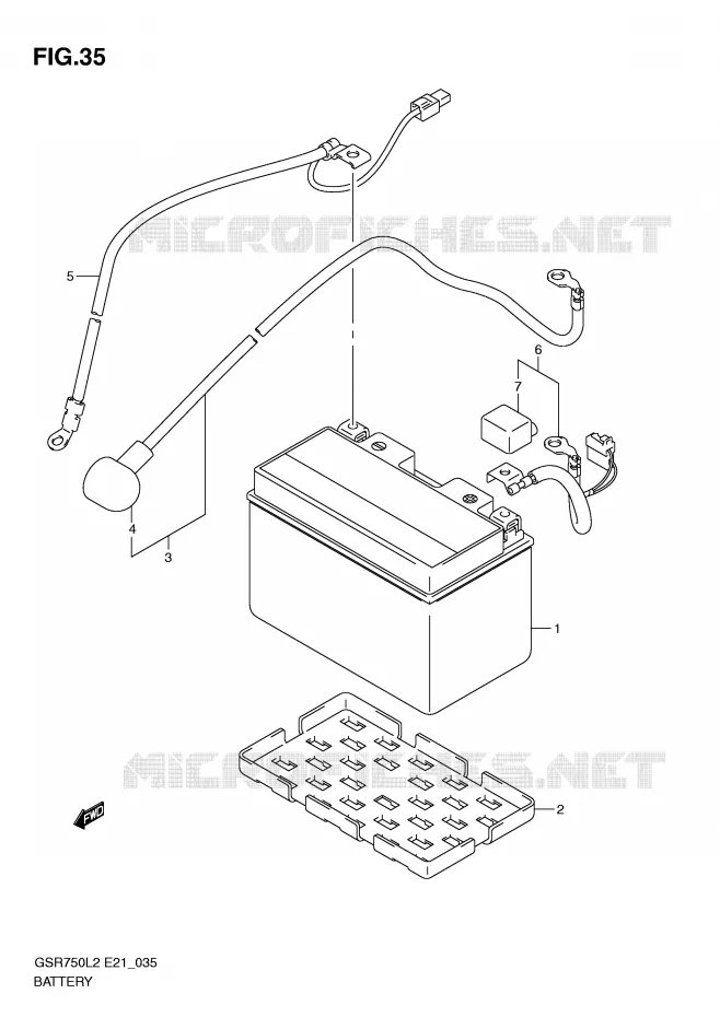 ACCU (GSR750AL2 E21) Suzuki MOTO 750 GSR 2012  GSR750L2(E21)