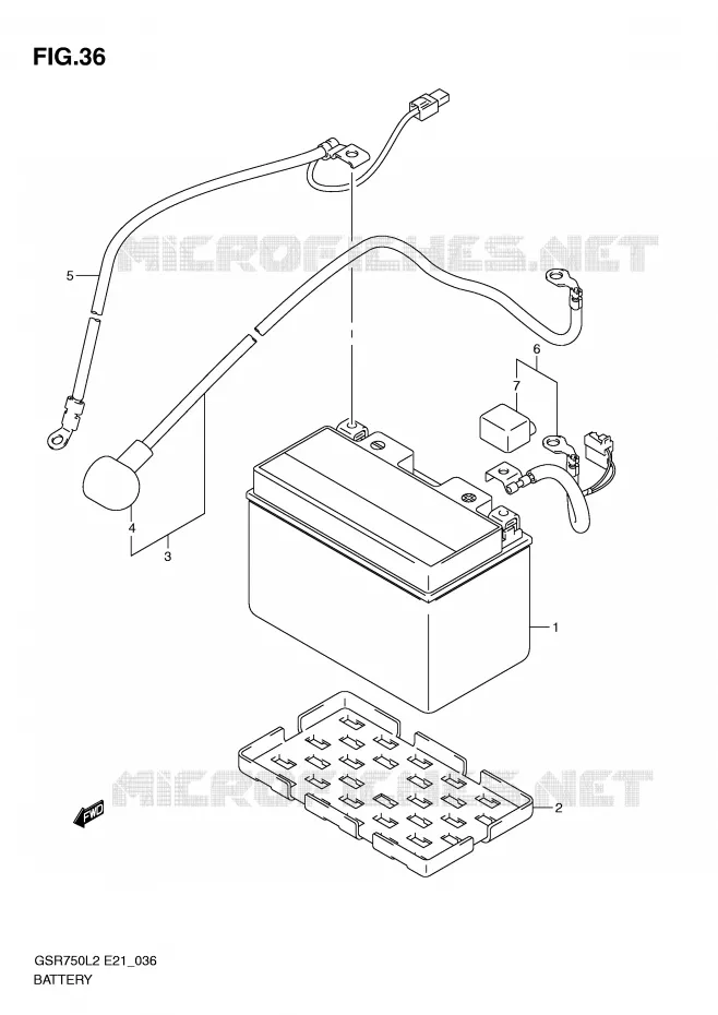 ACCU (GSR750AL2 E24) Suzuki MOTO 750 GSR 2012  GSR750L2(E21)