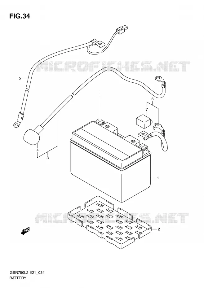 ACCU (GSR750UEL2 E21) Suzuki MOTO 750 GSR 2012  GSR750UEL2(E21)