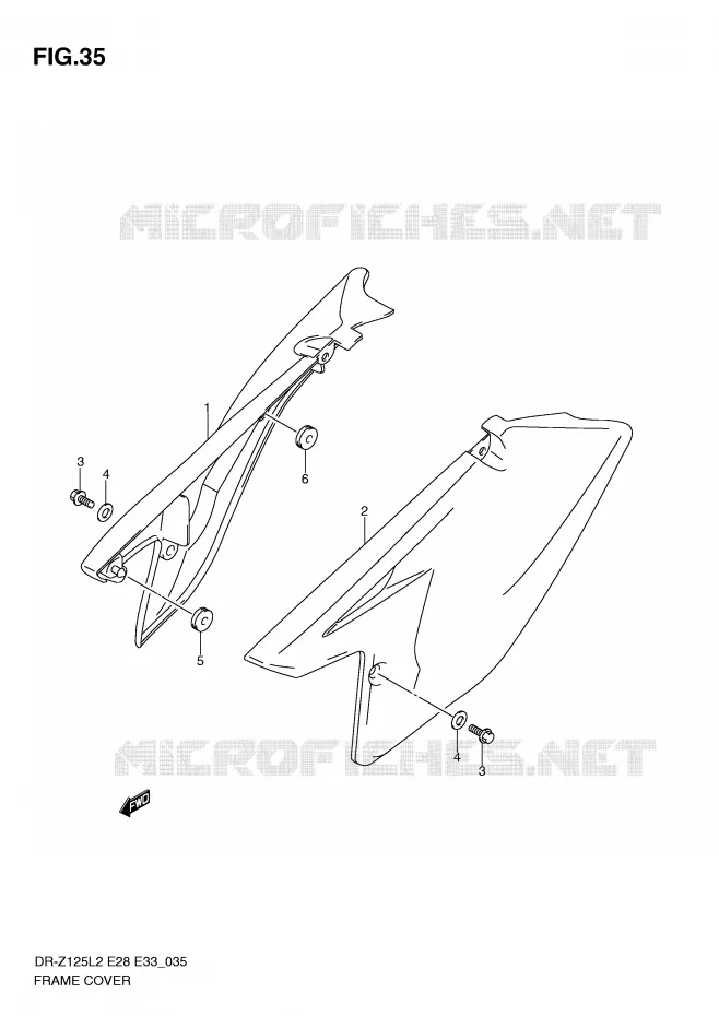 ACHTER KUIP Suzuki MOTO 125 DR-Z 2012  DR-Z125LL2(E28)