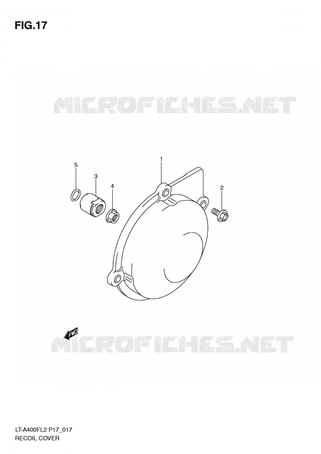 ALTERNATOR COVER Suzuki QUAD 400 KINGQUAD 2012  LT-F400L2(P17)