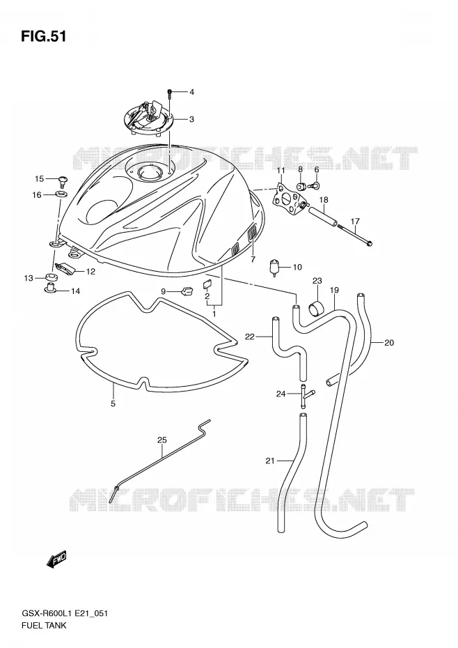 BENZINETANK (GSX-R600L1 E24) Suzuki MOTO 600 GSX-R 2011  GSX-R600L1(E21)