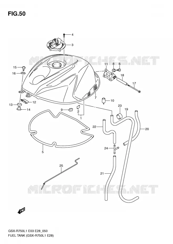 BENZINETANK (GSX-R750L1 E28) Suzuki MOTO 750 GSX-R 2011  GSX-R750L1(E3)