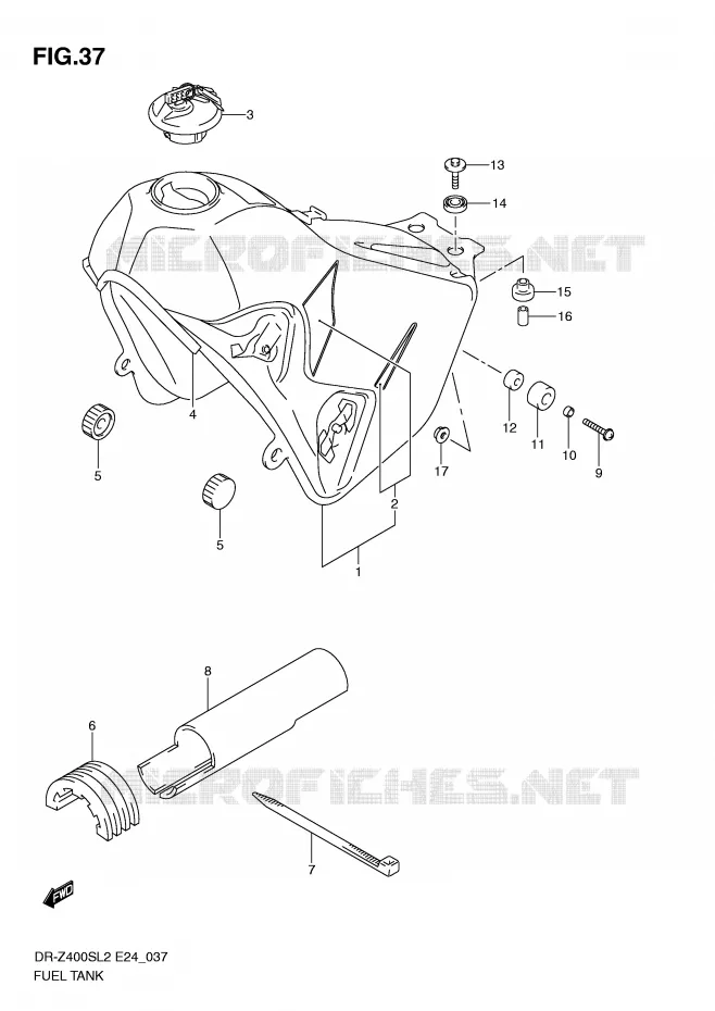 BENZINETANK Suzuki MOTO 400 DR-Z 2012  DR-Z400SL2(E24)