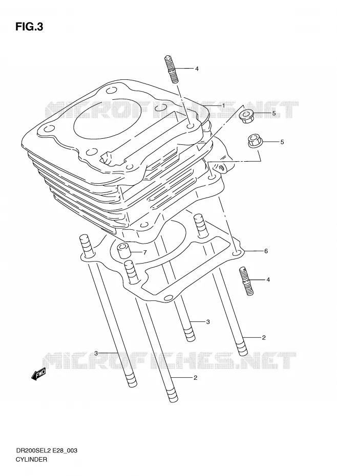 CILINDER Suzuki MOTO 200 DR 2012  DR200SEL2(E28)