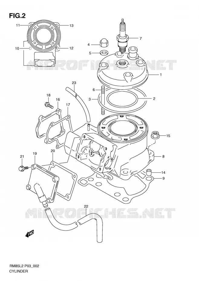 CILINDER Suzuki MOTO 85 RM 2012  RM85LL2(P03)