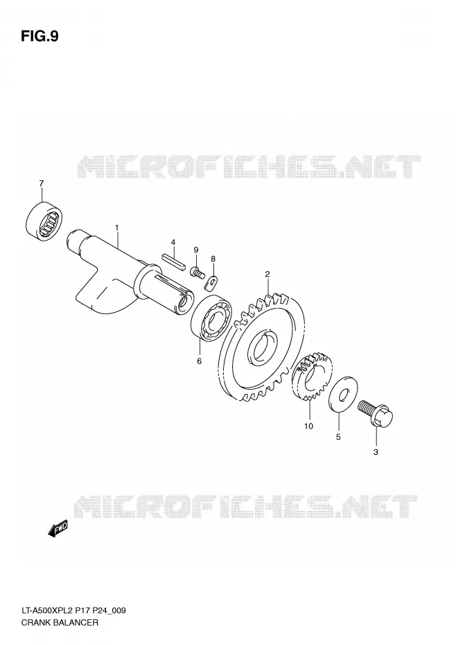 CRANK BALANCER Suzuki QUAD 500 KINGQUAD 2012  LT-A500XPL2(P17)