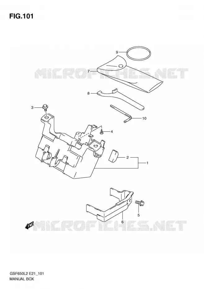 GEREEDSCHAPSKIST (GSF650AL2 E21) Suzuki MOTO 650 BANDIT 2012  GSF650SUL2(E21)