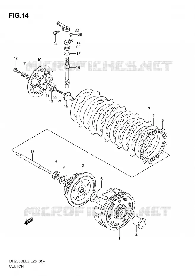 KOPPELING Suzuki MOTO 200 DR 2012  DR200SEL2(E28)