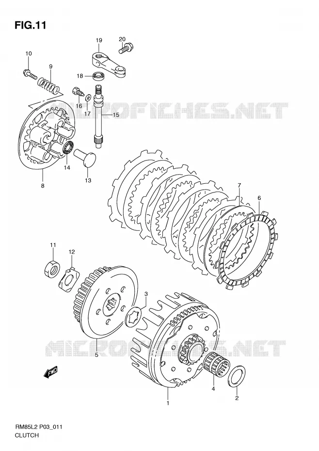 KOPPELING Suzuki MOTO 85 RM 2012  RM85L2(P03)