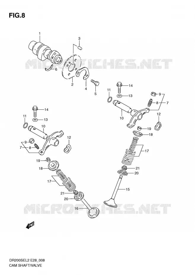 NOKKENAS - VALVES Suzuki MOTO 200 DR 2012  DR200SEL2(E28)