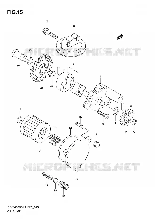 OLIEPOMP Suzuki MOTO 400 DR-Z 2012  DR-Z400SML2(E28)