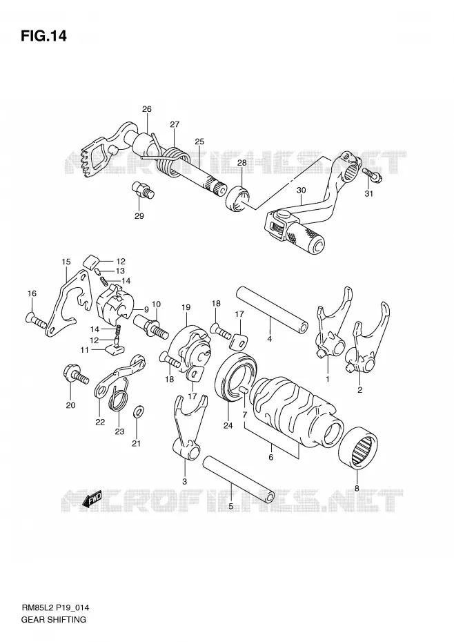 SCHAKELEN ASSY Suzuki MOTO 85 RM 2012  RM85L2(P19)