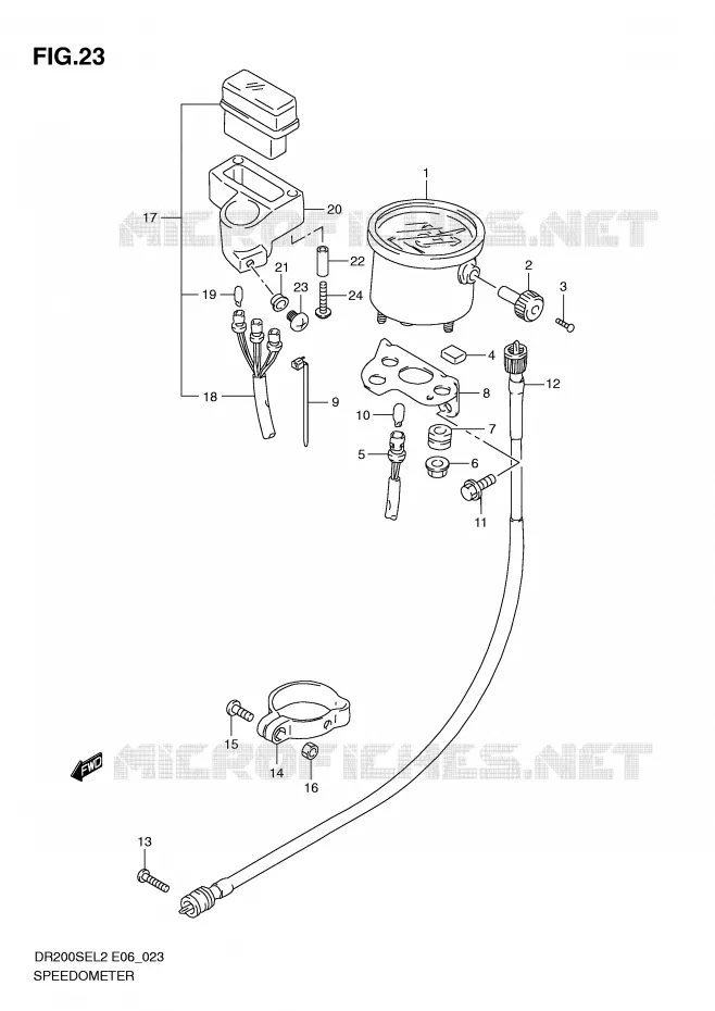 SNELHEIDSMETER Suzuki MOTO 200 DR 2012  DR200SEL2(E06)