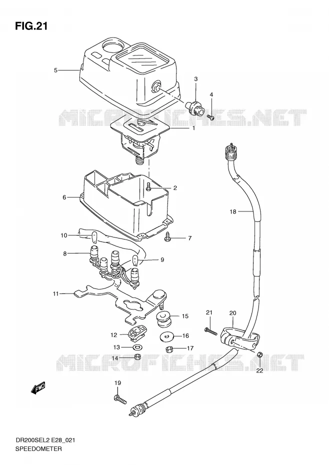 SNELHEIDSMETER Suzuki MOTO 200 DR 2012  DR200SEL2(E28)